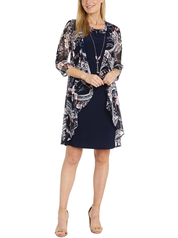Single - Breasted Women's Linen Blend Blazers in Earth Tones for Casual WearPetites Womens Printed Open Front Duster Blazer Single - Breasted Women's Linen Blend Blazers in Earth Tones for Casual WearPetites Womens Printed Open Front Duster Blazer