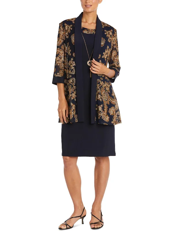 Double - Breasted Women's Polyester Blazers in Bright Colors for a Fun StylePetites Womens Printed Shawl Collar Open-Front Blazer Double - Breasted Women's Polyester Blazers in Bright Colors for a Fun StylePetites Womens Printed Shawl Collar Open-Front Blazer