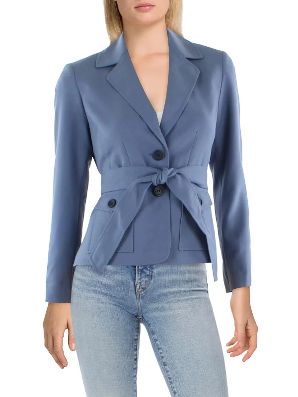 Single - Breasted Women's Linen Blend Blazers in Earth Tones for Casual WearPetites Womens Woven Notch Collar Two-Button Blazer Single - Breasted Women's Linen Blend Blazers in Earth Tones for Casual WearPetites Womens Woven Notch Collar Two-Button Blazer