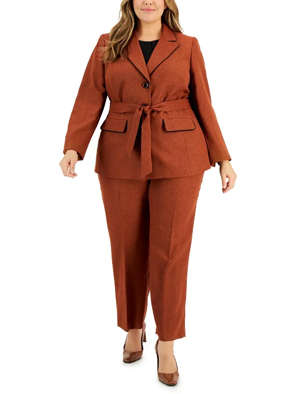 Plus Size Women's Ruffled Blazers in Pink for a Girly and Fashionable LookPlus Womens 2PC Polyester Pant Suit Plus Size Women's Ruffled Blazers in Pink for a Girly and Fashionable LookPlus Womens 2PC Polyester Pant Suit