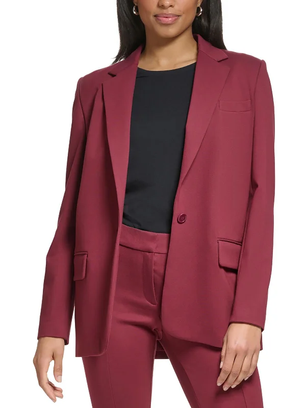 Single - Breasted Women's Tweed Blazers with Gold Buttons for a Classic LookWomens Crepe One-Button Blazer Single - Breasted Women's Tweed Blazers with Gold Buttons for a Classic LookWomens Crepe One-Button Blazer