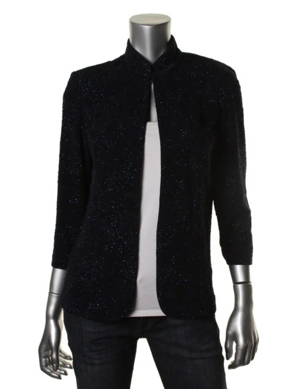 Women's Longline Linen Blazers in Pastel Colors for Summer EventsWomens Glitter Mandarin Collar Blazer Women's Longline Linen Blazers in Pastel Colors for Summer EventsWomens Glitter Mandarin Collar Blazer