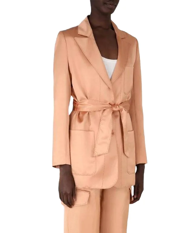 Oversized Women's Checkered Blazers in Black and White for a Trendy StyleWomen's Wonderland Relaxed Jacket In Sandstone