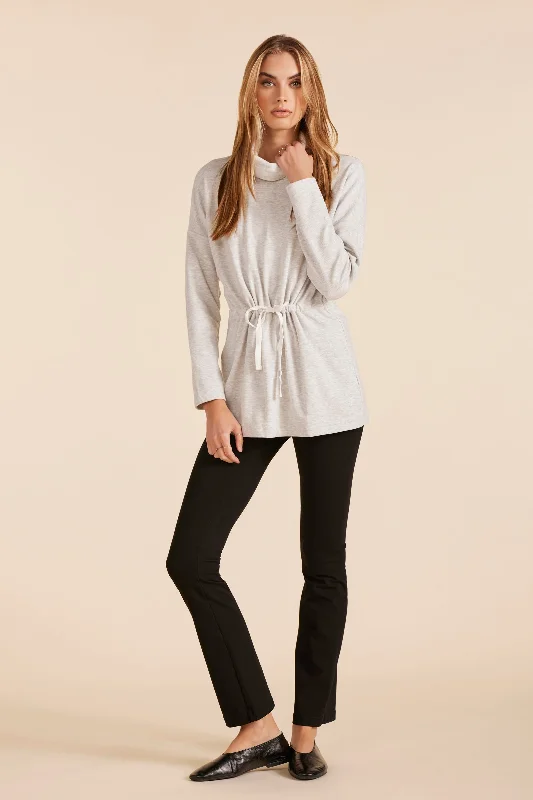 button down women cardigan with vintage buttonsFUNNEL NECK TUNIC