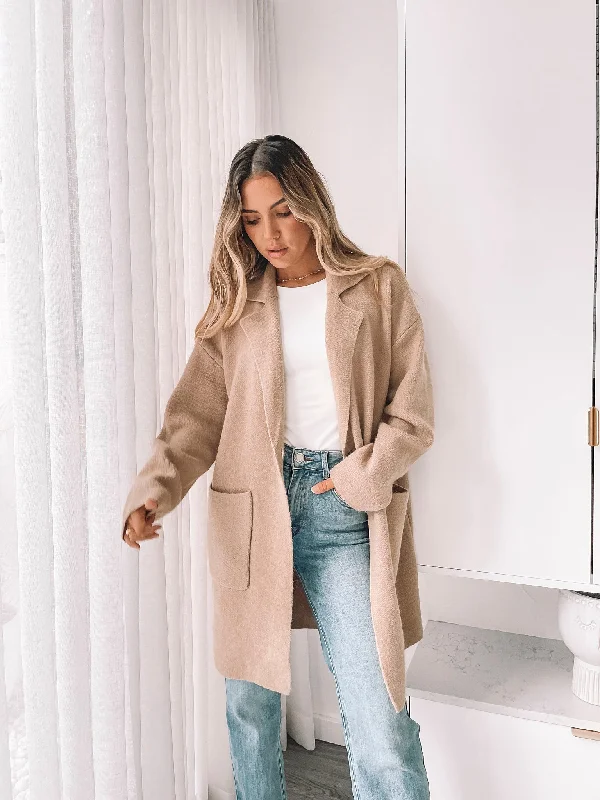lightweight women cardigan for spring and fallAmaris Coatigan - Camel