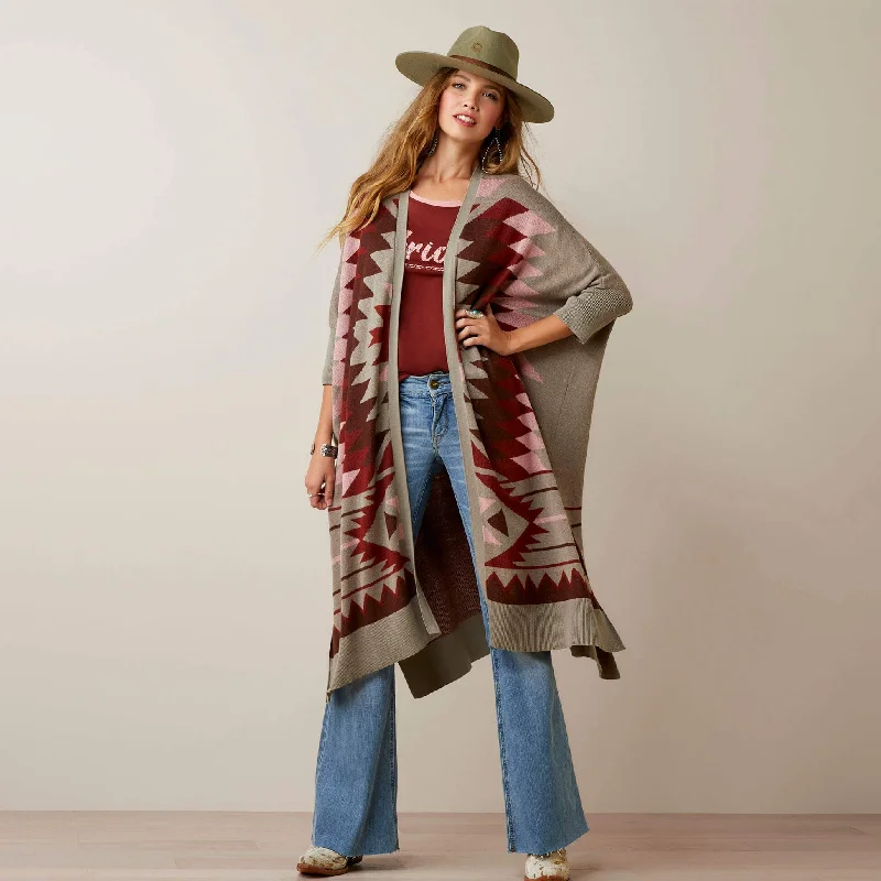 lightweight women cardigan for spring and fallAriat Women’s Serape Style Cardigan
