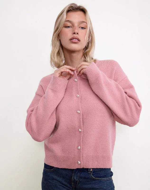 organic cotton women cardigan for an eco - friendly choiceAura Cardigan in Dusty Pink organic cotton women cardigan for an eco - friendly choiceAura Cardigan in Dusty Pink