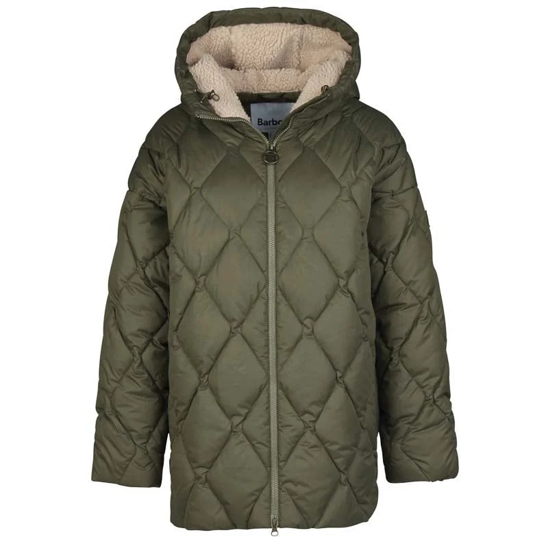 Embroidered women's cotton coats in a bohemian pattern for a unique designBarbour Aster Ladies Quilted Jacket - Deep Olive Embroidered women's cotton coats in a bohemian pattern for a unique designBarbour Aster Ladies Quilted Jacket - Deep Olive