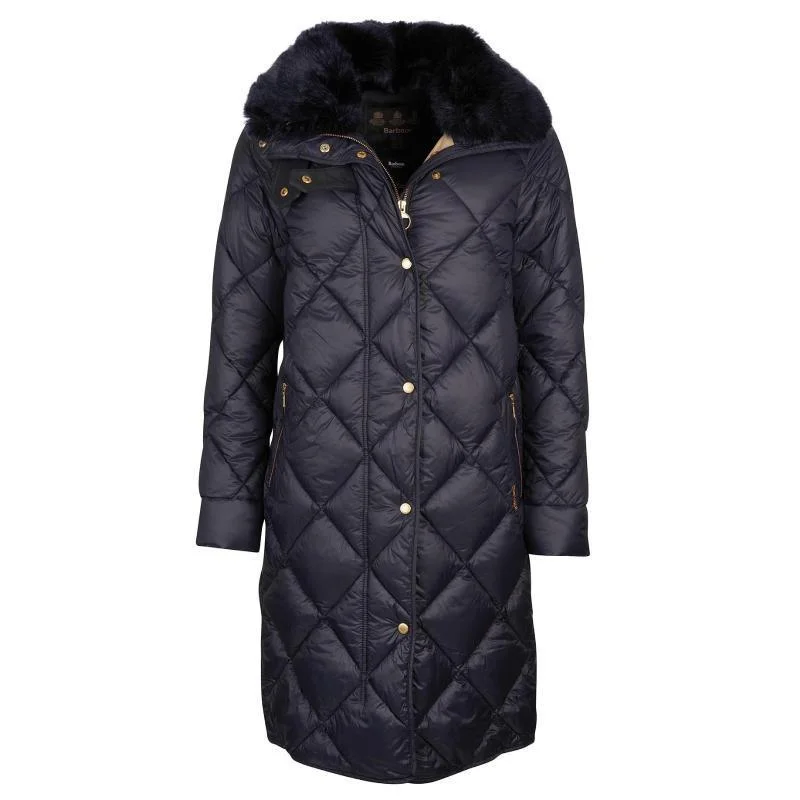 Women's cropped leather coats with silver studs for an edgy lookBarbour Ballater Ladies Quilted Coat - Dark Navy/Navy Women's cropped leather coats with silver studs for an edgy lookBarbour Ballater Ladies Quilted Coat - Dark Navy/Navy