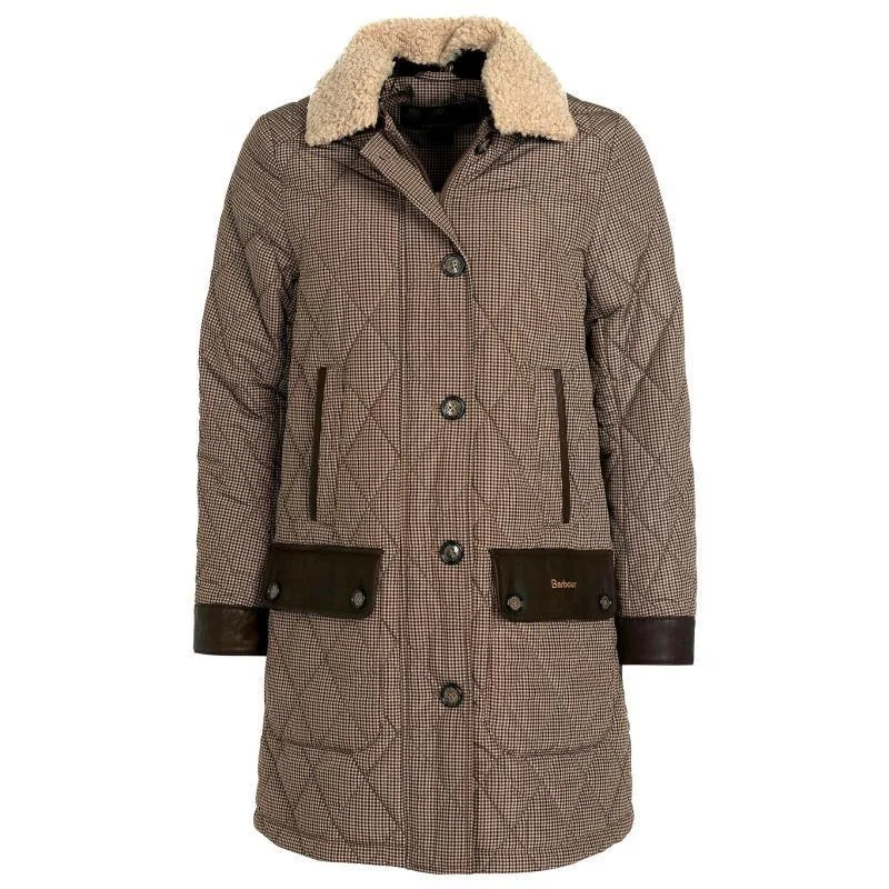 Women's reversible down coats with two - tone designs for versatile stylingBarbour Killhope Ladies Quilted Coat - Dark Stone Check Women's reversible down coats with two - tone designs for versatile stylingBarbour Killhope Ladies Quilted Coat - Dark Stone Check