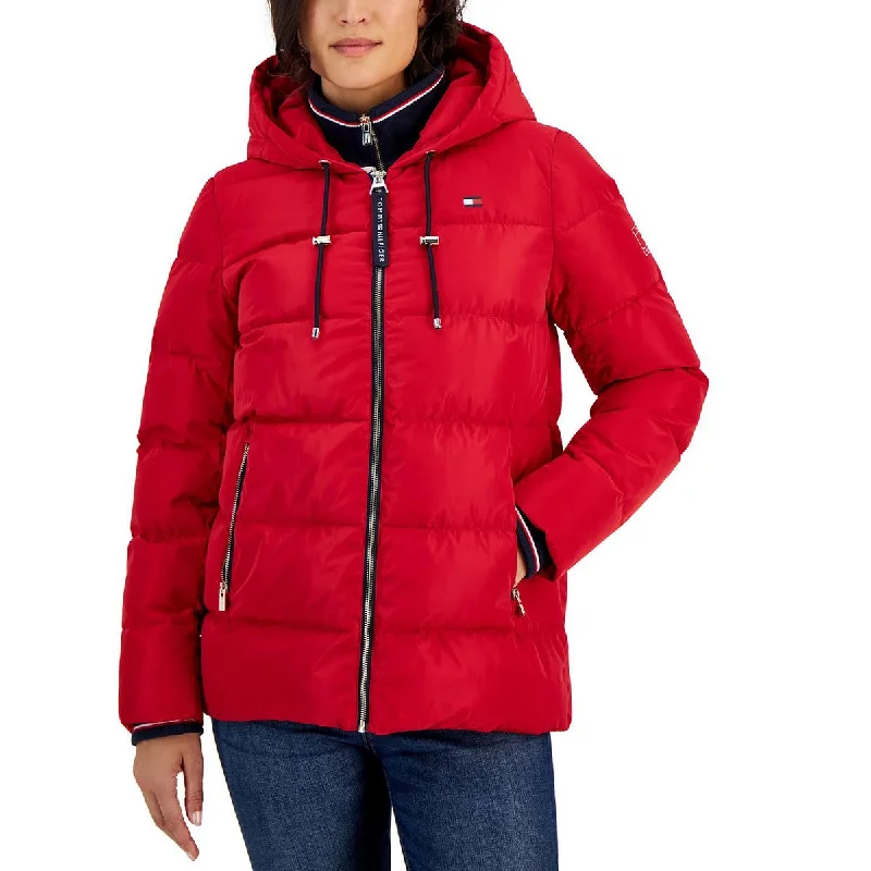 Women's cropped leather coats with silver studs for an edgy lookWomens Puffer Hooded Quilted Coat Women's cropped leather coats with silver studs for an edgy lookWomens Puffer Hooded Quilted Coat