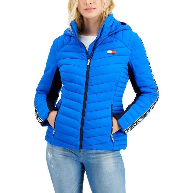 Mid - length women's down coats in a slim fit for a modern and sleek appearanceWomens Logo Warm Puffer Jacket Mid - length women's down coats in a slim fit for a modern and sleek appearanceWomens Logo Warm Puffer Jacket