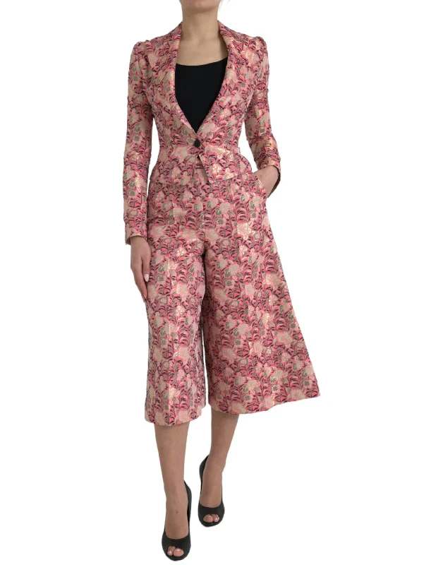 Women's longline double - breasted camel coats for a sophisticated lookDolce & Gabbana Elegant Pink Slim Fit Two-Piece Women's Suit Women's longline double - breasted camel coats for a sophisticated lookDolce & Gabbana Elegant Pink Slim Fit Two-Piece Women's Suit