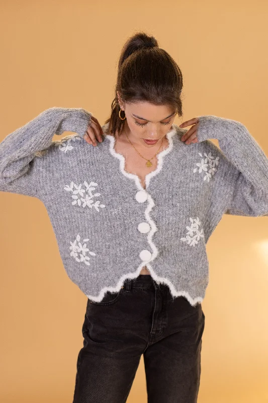 organic cotton women cardigan for an eco - friendly choiceCardigan Dorothea Grey