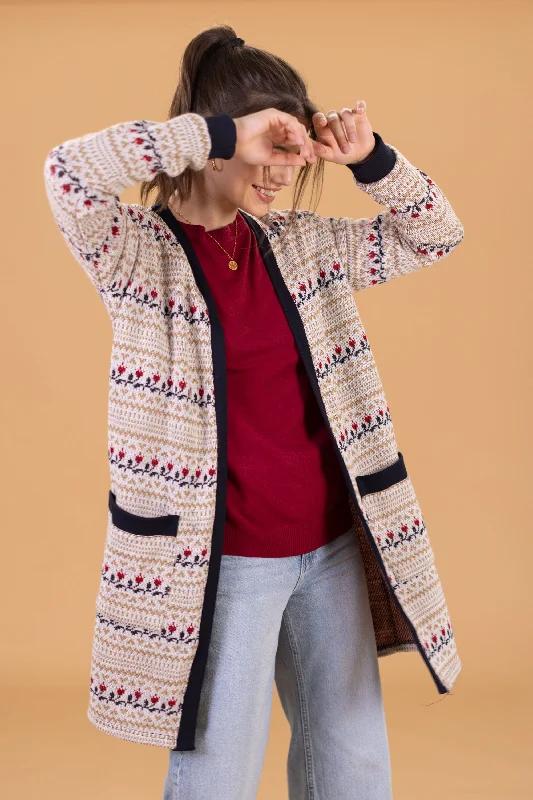 button down women cardigan with vintage buttonsCardigan Mona Blue Folk