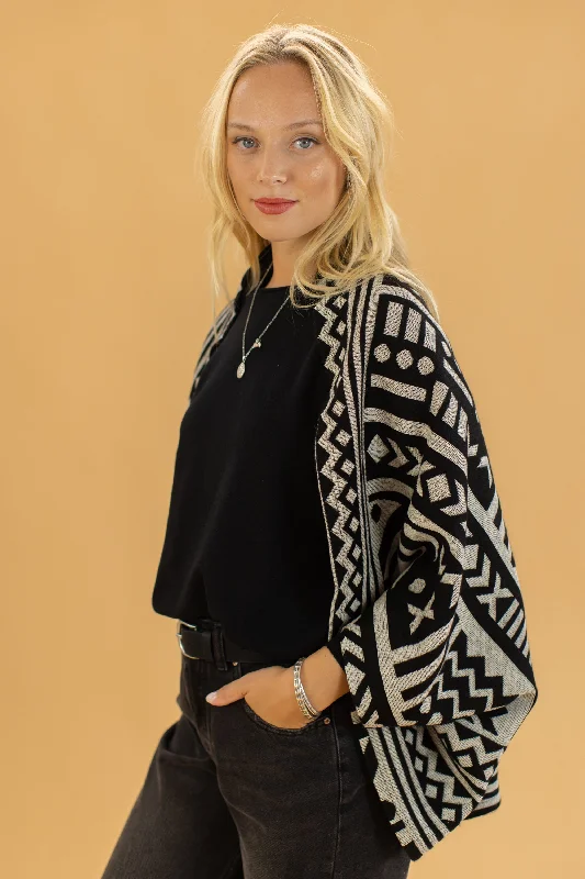 v neck women cardigan to elongate the necklineCardigan Tallula Aztec