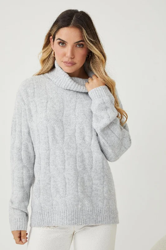 v neck women cardigan to elongate the necklineCarletta Knit - Grey