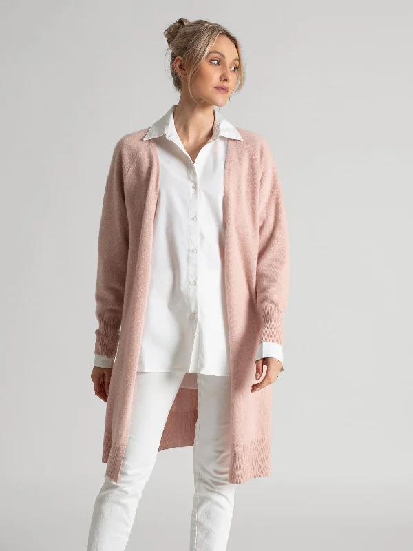 open front women cardigan for easy stylingCashmere cardigan "Linnea" - rose glow