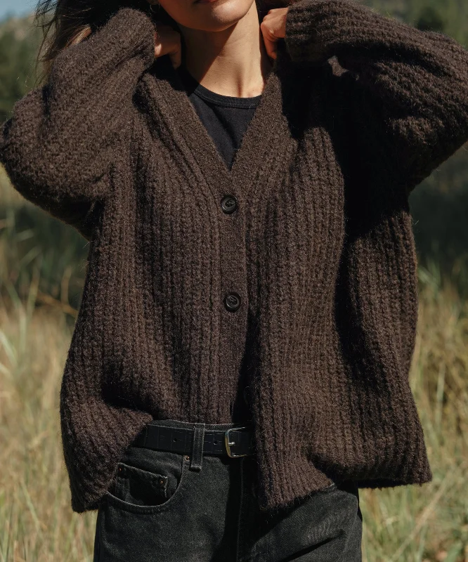 v neck women cardigan to elongate the necklineCocoon Cardigan