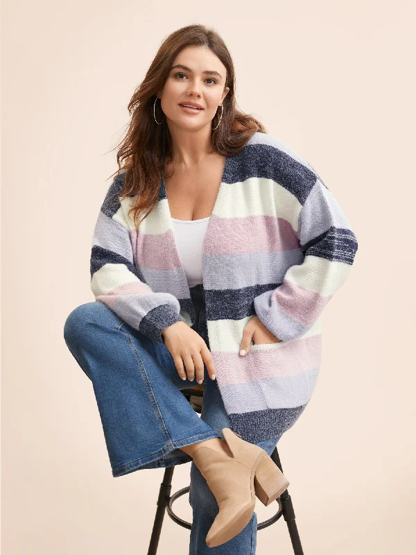 ribbed women cardigan with a classic textureColorblock Contrast Patched Pocket Cardigan ribbed women cardigan with a classic textureColorblock Contrast Patched Pocket Cardigan