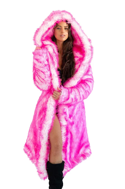 Embroidered women's cotton coats in a bohemian pattern for a unique designWomen's Desert Warrior Coat in "Just The Tip-Hot Pink" Embroidered women's cotton coats in a bohemian pattern for a unique designWomen's Desert Warrior Coat in "Just The Tip-Hot Pink"