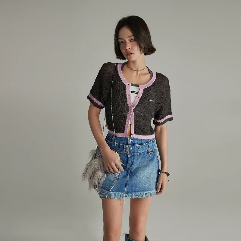 sequin embellished women cardigan for special occasionsColor Combination Line Knit Cardigan sequin embellished women cardigan for special occasionsColor Combination Line Knit Cardigan
