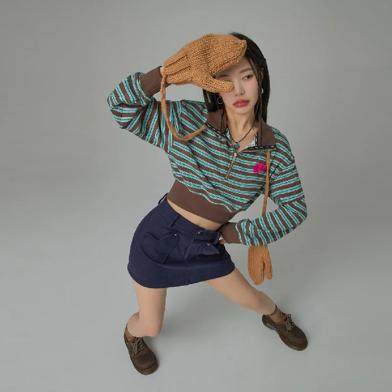 oversized women cardigan for a trendy and cozy lookGet Funky Striped Crop Zip Cardigan oversized women cardigan for a trendy and cozy lookGet Funky Striped Crop Zip Cardigan