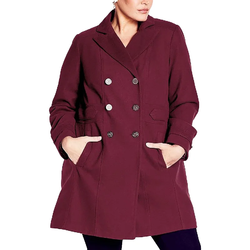 Water - resistant women's trench coats with adjustable cuffs for rainy daysEvans Womens Plus Double-Breasted Military Overcoat Water - resistant women's trench coats with adjustable cuffs for rainy daysEvans Womens Plus Double-Breasted Military Overcoat