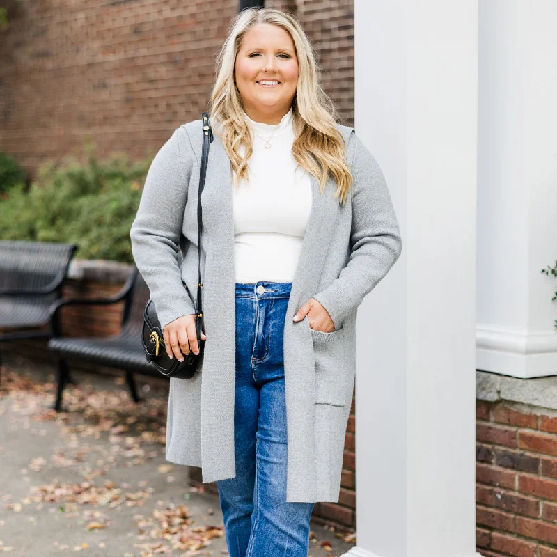 lightweight women cardigan for spring and fallGive Me My Space Cardigan, Gray