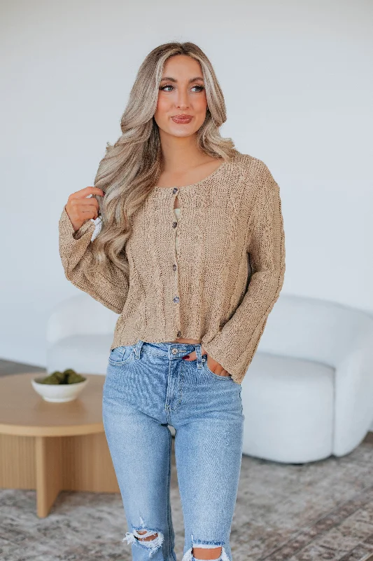 Good Days Cardigan - Taupe