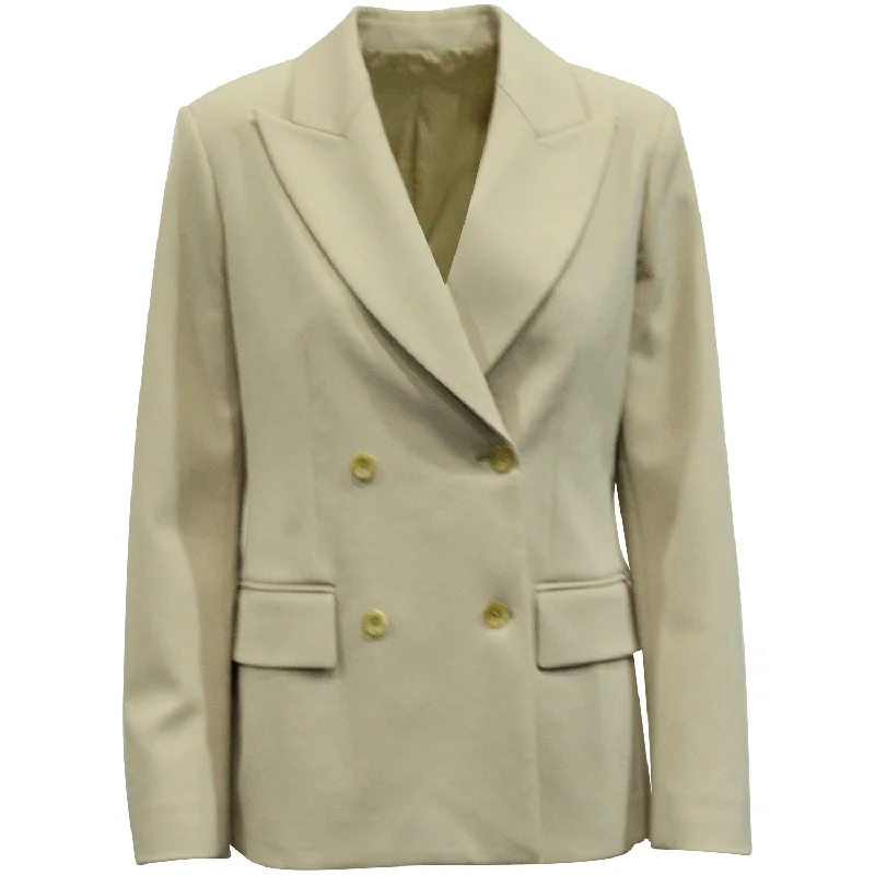 Women's reversible down coats with two - tone designs for versatile stylingJoseph Double Breasted Coat in Beige Wool Women's reversible down coats with two - tone designs for versatile stylingJoseph Double Breasted Coat in Beige Wool