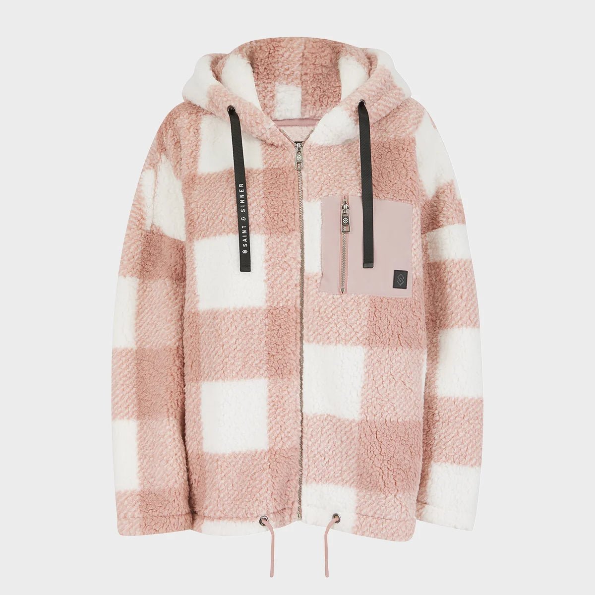 Women's reversible down coats with two - tone designs for versatile stylingSaints and Sinners Ladies Checked Zip Fleece Women's reversible down coats with two - tone designs for versatile stylingSaints and Sinners Ladies Checked Zip Fleece