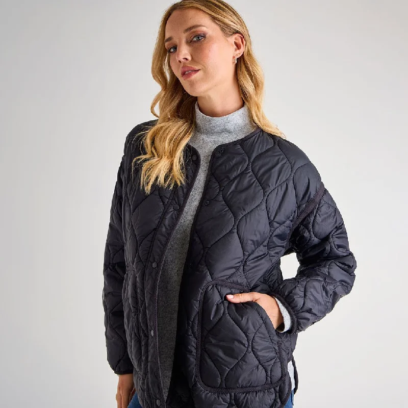 Mid - length women's down coats in a slim fit for a modern and sleek appearanceLadies Oversized Black Quilted Jacket Mid - length women's down coats in a slim fit for a modern and sleek appearanceLadies Oversized Black Quilted Jacket