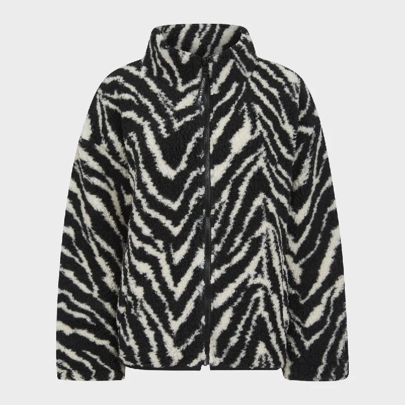 Water - resistant women's trench coats with adjustable cuffs for rainy daysLadies Zebra Zip Jacket Water - resistant women's trench coats with adjustable cuffs for rainy daysLadies Zebra Zip Jacket