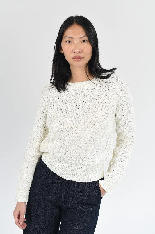 machine washable women cardigan for easy careM.PATMOS Diana Pullover - Ivory