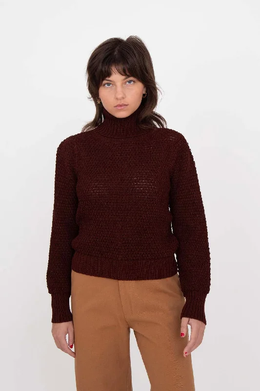cropped women cardigan to pair with high - waisted jeansM.PATMOS Gabe Turtleneck - Berry cropped women cardigan to pair with high - waisted jeansM.PATMOS Gabe Turtleneck - Berry