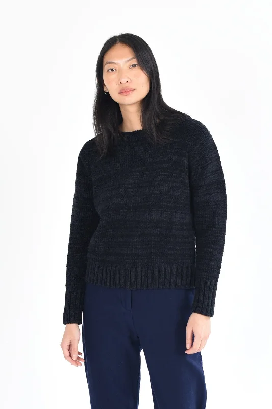 cable knit women cardigan with intricate patternsM.PATMOS Ines Pullover - Black