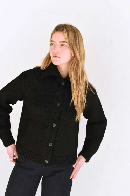 open front women cardigan for easy stylingM.PATMOS Mila Cardigan - Black