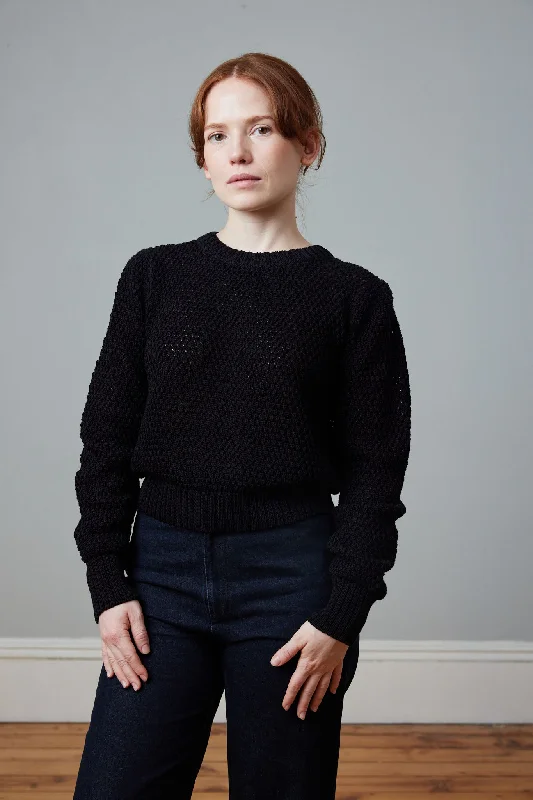 lightweight women cardigan for spring and fallM.PATMOS Quincy Pullover - Black