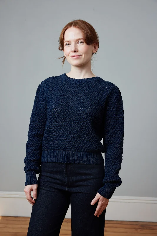 cashmere blend women cardigan for a luxurious feelM.PATMOS Quincy Pullover - Navy