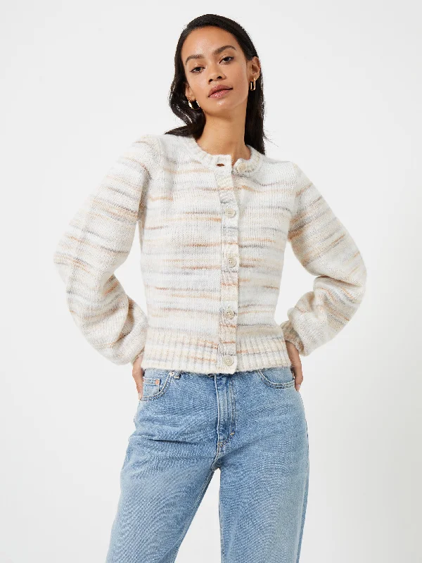 v neck women cardigan to elongate the necklineMaly Space Dye Cardigan
