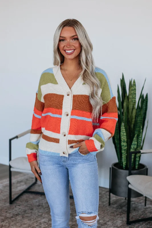 hooded women cardigan for added warmth and styleMarletta Colorblock Cardigan