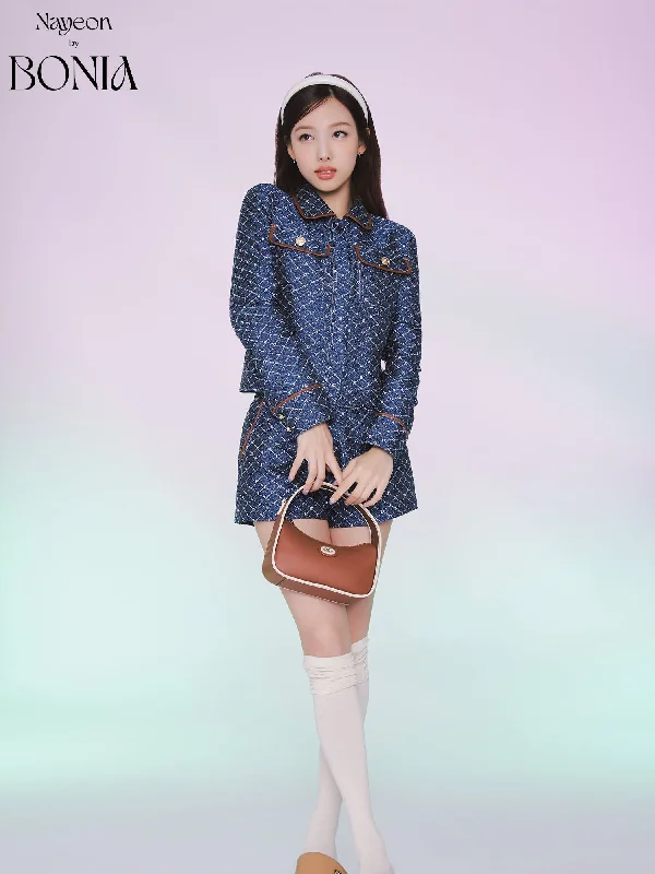 Women's cropped leather coats with silver studs for an edgy look[NAYEON BY BONIA] Licia Women's Jacket