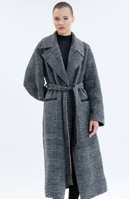 Women's reversible down coats with two - tone designs for versatile stylingNicole Benisti Womens Kate Wrap Tweed Coat Women's reversible down coats with two - tone designs for versatile stylingNicole Benisti Womens Kate Wrap Tweed Coat