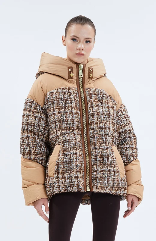 Belted women's cashmere coats in soft pastels for a luxurious feelNicole Benisti Womens Matignon Tweed Jules Puffer Jacket Belted women's cashmere coats in soft pastels for a luxurious feelNicole Benisti Womens Matignon Tweed Jules Puffer Jacket