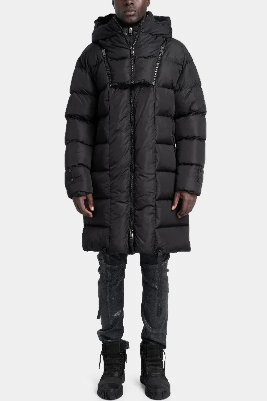 Checkered women's wool coats in a classic pattern for a timeless stylePadded nylon removable hood puffer parkas Checkered women's wool coats in a classic pattern for a timeless stylePadded nylon removable hood puffer parkas
