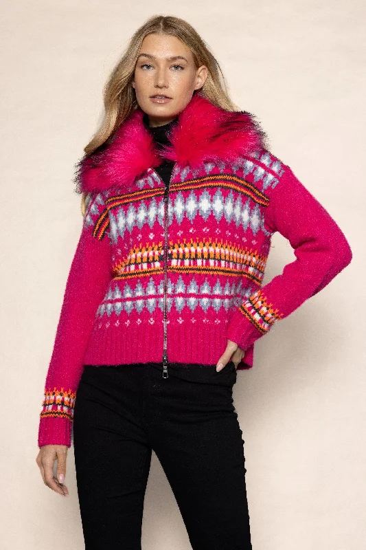open front women cardigan for easy stylingPOWDER PUFF