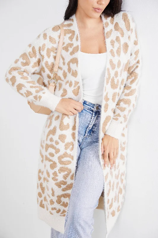 color block women cardigan with bold huesRisatta Cardigan - Cream Print