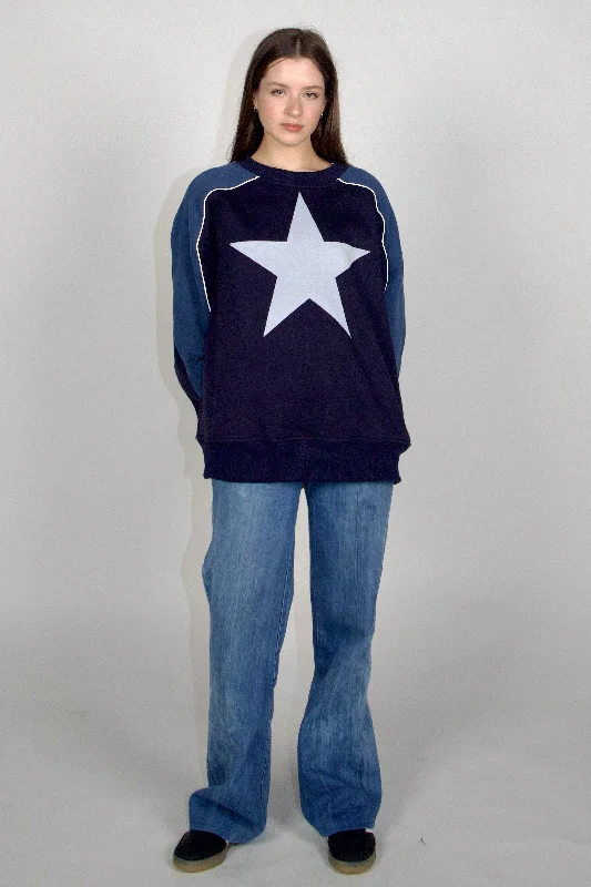 lightweight women cardigan for spring and fallSCG MADE | 90s Star Print Oversized Jumper lightweight women cardigan for spring and fallSCG MADE | 90s Star Print Oversized Jumper