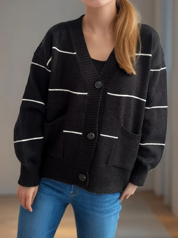 color block women cardigan with bold huesStriped Button Down V-Neck Long Sleeve Cardigan color block women cardigan with bold huesStriped Button Down V-Neck Long Sleeve Cardigan